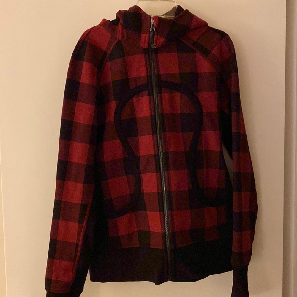 Lululemon scuba hoodie plaid red